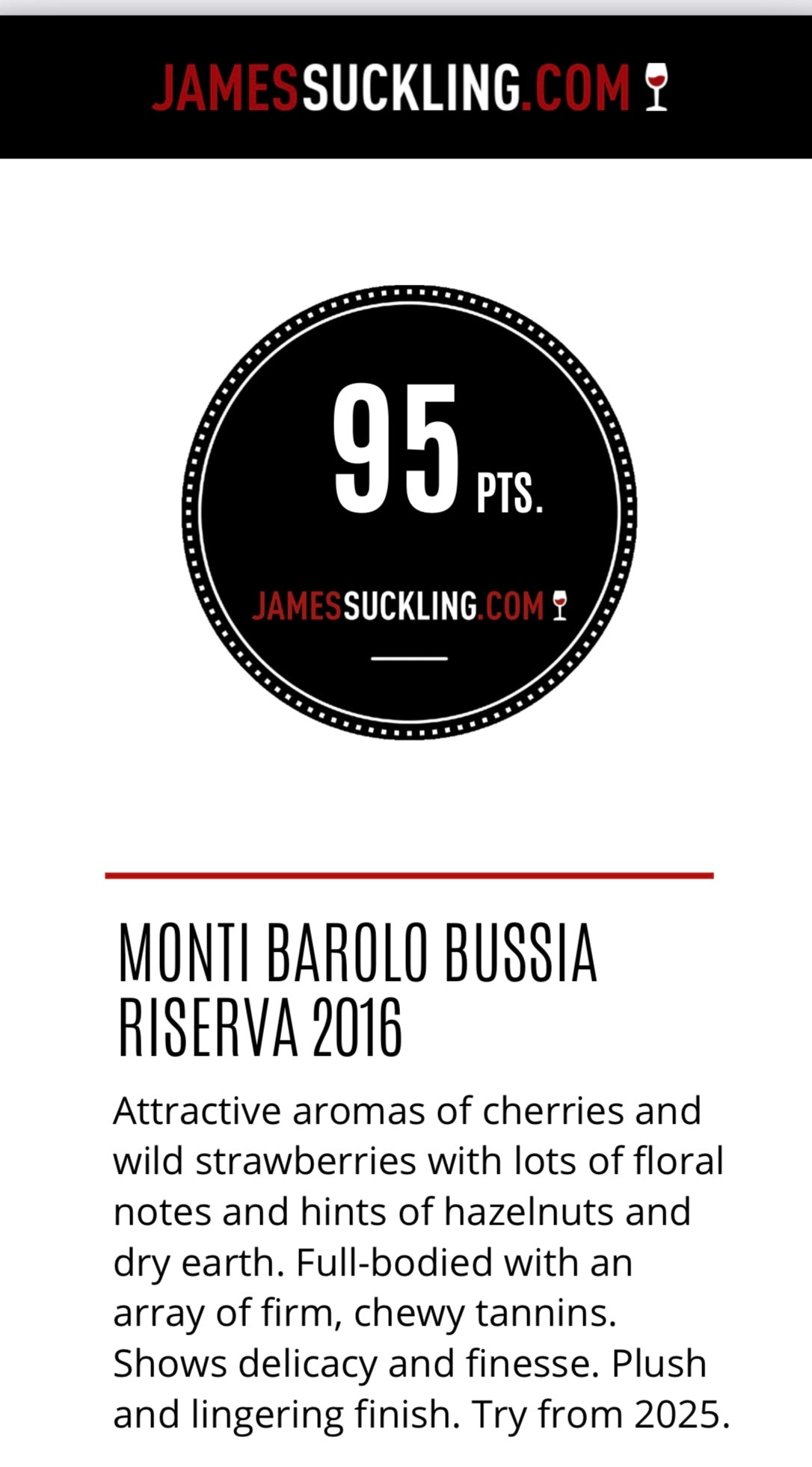2013 Barolo DOCG Riserva Bussia